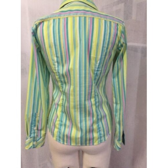 Lilly Pulitzer Women's Shirt Pastel Striped Long Sleeve Blouse Size 6 - Picture 5 of 12
